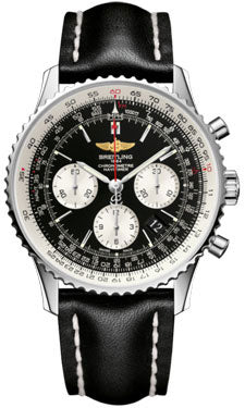 Breitling Navitimer 01 AB012012/BB012 Leather Black Deployant Watch