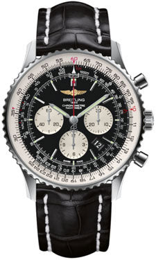 Breitling Navitimer 01 AB012721/BD09 Croco Black Deployant Mens Watch