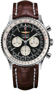 Breitling Navitimer 01 AB012721/BD09 Croco Brown Deployant Mens Watch