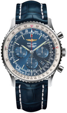 Breitling Navitimer 01 AB012721/C889 Croco Blue Deployant Mens Watch