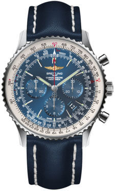 Breitling Navitimer 01 AB012721/C889 Leather Blue Deployant Mens Watch