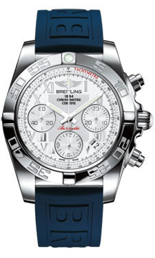 Breitling Chronomat 41 Steel Polished Bezel - Diver Pro III Strap - Tang AB014012/A747-diver-pro-iii-blue-tang Men's Watch