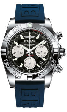 Breitling Chronomat 41 Steel Polished Bezel - Diver Pro III Strap - Tang AB014012/BA52-diver-pro-iii-blue-tang Men's Watch