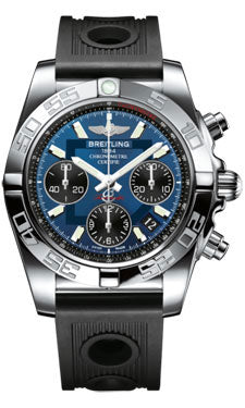 Breitling Chronomat 41 Steel Polished Bezel - Ocean Racer Strap AB014012/C830-ocean-racer-black-folding Men's Watch