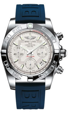 Breitling Chronomat 41 Steel Polished Bezel - Diver Pro III Strap - Tang AB014012/G711-diver-pro-iii-blue-tang Men's Watch