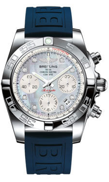 Breitling Chronomat 41 Steel Polished Bezel - Diver Pro III Strap - Deployant AB014012/G712-diver-pro-iii-blue-deployant Men's Watch