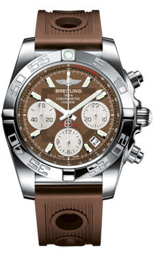 Breitling Chronomat 41 Steel Polished Bezel - Ocean Racer Strap AB014012/Q583-ocean-racer-bronze-folding Men's Watch