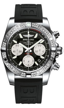 Breitling Chronomat 41 Steel Diamond Bezel - Diver Pro III Strap - Tang AB0140AA/BA52-diver-pro-iii-black-tang Men's Watch