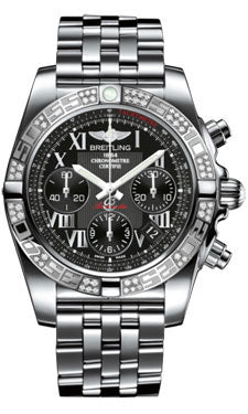 Breitling Chronomat 41 Steel Diamond Bezel - Pilot Bracelet AB0140AA/BC04-pilot-steel Men's Watch