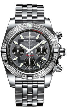 Breitling Chronomat 41 Steel Diamond Bezel - Pilot Bracelet AB0140AA/F554-pilot-steel Men's Watch