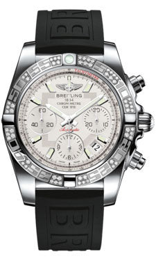 Breitling Chronomat 41 Steel Diamond Bezel - Diver Pro III Strap - Tang AB0140AA/G711-diver-pro-iii-black-tang Men's Watch