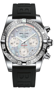 Breitling Chronomat 41 Steel Diamond Bezel - Diver Pro III Strap - Tang AB0140AA/G712-diver-pro-iii-black-tang Men's Watch