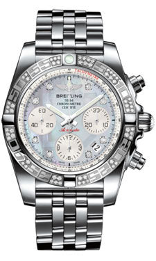 Breitling Chronomat 41 Steel Diamond Bezel - Pilot Bracelet AB0140AA/G712-pilot-steel Men's Watch