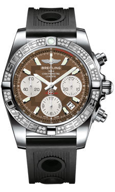 Breitling Chronomat 41 Steel Diamond Bezel - Ocean Racer Strap AB0140AA/Q583-ocean-racer-black-folding Men's Watch