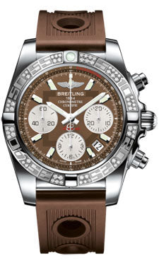 Breitling Chronomat 41 Steel Diamond Bezel - Ocean Racer Strap AB0140AA/Q583-ocean-racer-bronze-folding Men's Watch