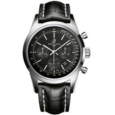 Breitling Transocean 01 Chronograph Stainless Steel AB015212/BA99-croco-black-folding