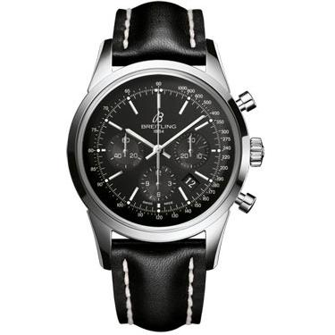 Breitling Transocean 01 Chronograph Stainless Steel AB015212/BA99-leather-black-tang