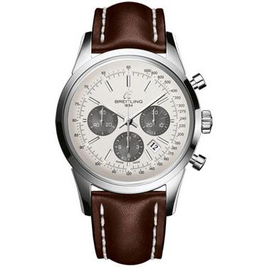 Breitling Transocean 01 Chronograph Stainless Steel AB015212/G724-leather-brown-tang