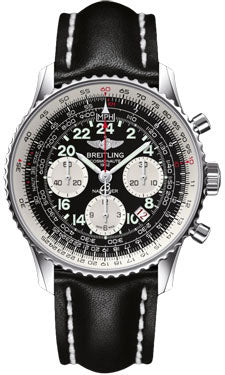 Breitling Navitimer Cosmonaute Stainless Steel AB021012/BB59-leather-black-deployant Men's Watch