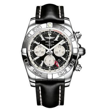 Breitling Chronomat GMT Leather Strap AB041012/BA69-leather-black-tang