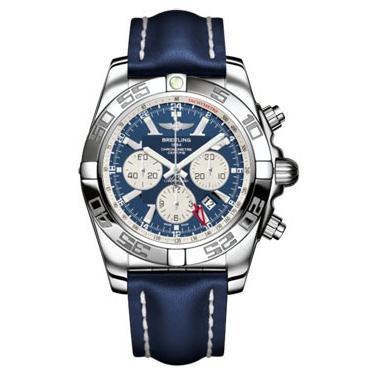 Breitling Chronomat GMT Leather Strap AB041012/C834-leather-blue-tang