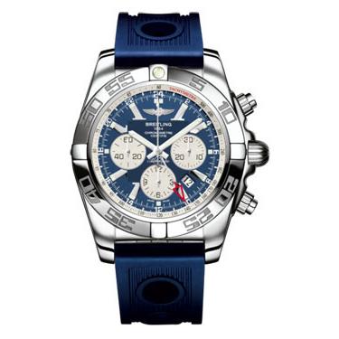 Breitling Chronomat GMT Rubber Strap AB041012/C834-ocean-racer-blue-deployant