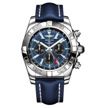 Breitling Chronomat GMT Leather Strap AB041012/C835-leather-blue-tang