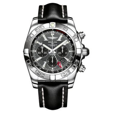 Breitling Chronomat GMT Leather Strap AB041012/F556-leather-black-tang