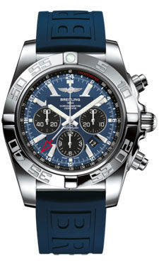 Breitling Chronomat GMT Rubber Strap AB041012/C835 Diver-Pro-iii-Blue-Tang Men's Watch