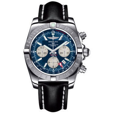 Breitling Chronomat 44 GMT Leather Strap AB042011/C851-leather-black-tang