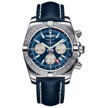 Breitling Chronomat 44 GMT Leather Strap AB042011/C851-leather-blue-tang