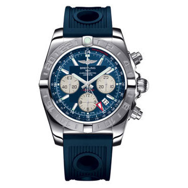 Breitling Chronomat 44 GMT Rubber Strap AB042011/C851-ocean-racer-blue-folding