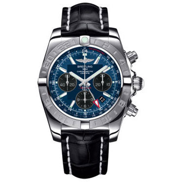 Breitling Chronomat 44 GMT Croco Strap AB042011/C852-croco-blue-deployant