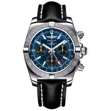 Breitling Chronomat 44 GMT Leather Strap AB042011/C852-leather-black-tang