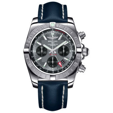 Breitling Chronomat 44 GMT Leather Strap AB042011/F561-leather-blue-tang