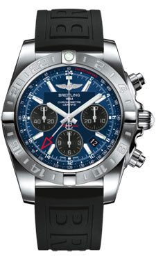 Breitling Chronomat 44 GMT AB042011/C852 black Stainless Steel on Diver Pro III Tang Men's Watch