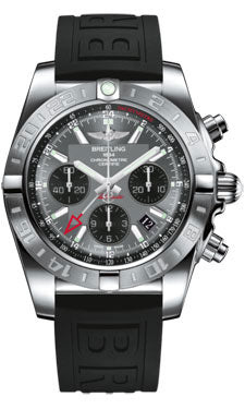 Breitling Chronomat 44 GMT AB042011/F561 black Stainless Steel on Diver Pro III Tang Men's Watch