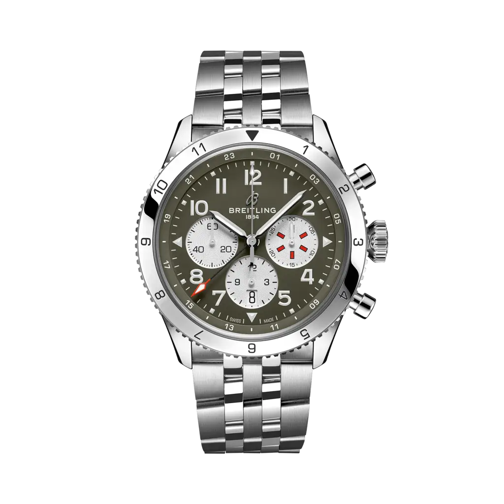 Breitling Classic Avi Super AVI B04 Chronograph GMT 46 Curtiss Warhawk AB04452A1L1A1