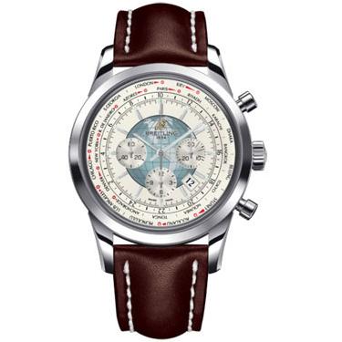 Breitling Transocean Chronograph Unitime Stainless Steel AB0510U0/A732-leather-brown-deployant