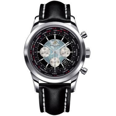 Breitling Transocean Chronograph Unitime Stainless Steel AB0510U4/BB62-leather-black-tang