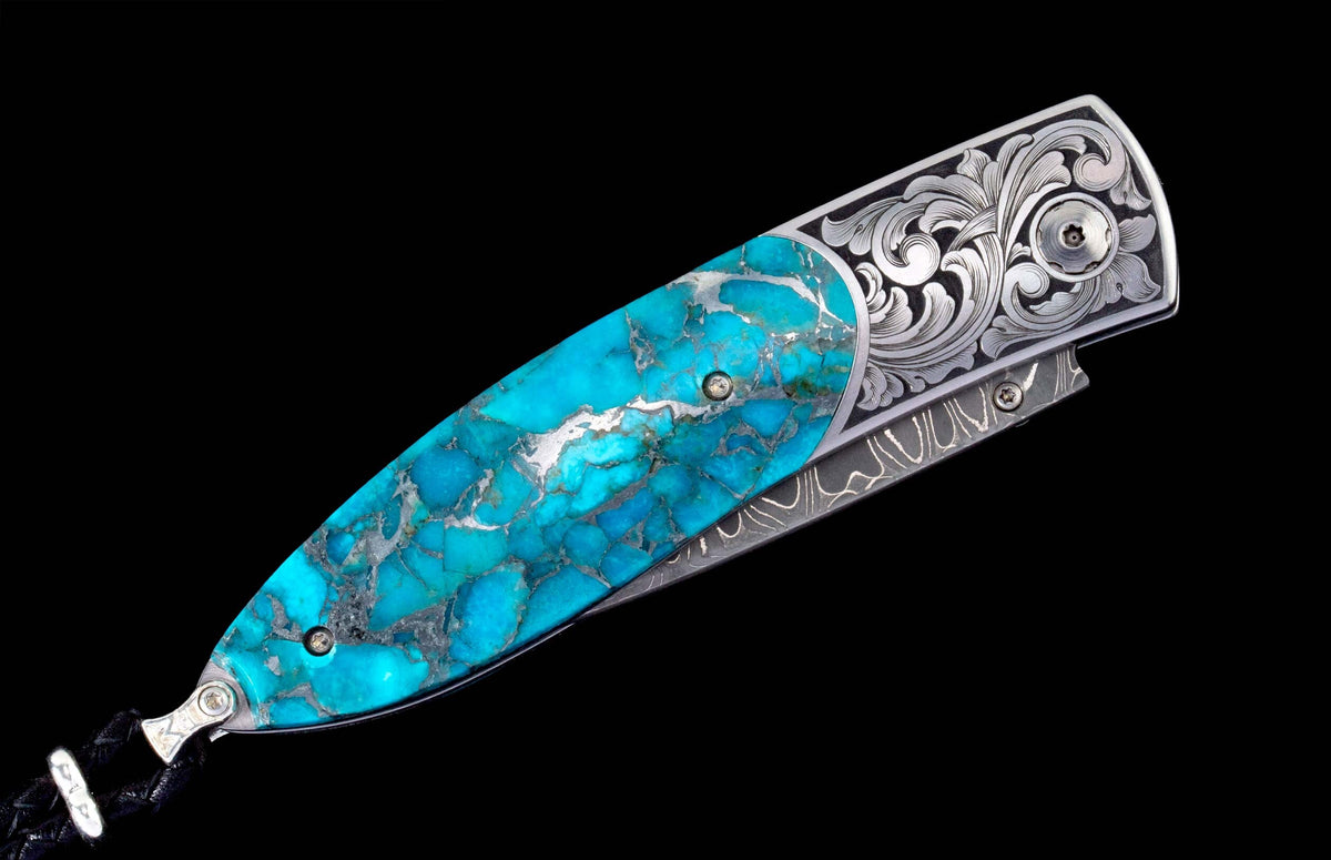 William Henry KNIVES B05 Turquoise Scroll