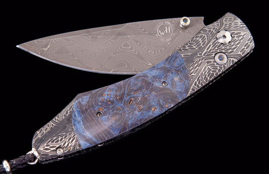 William Henry KNIVES B12 Blue Burl