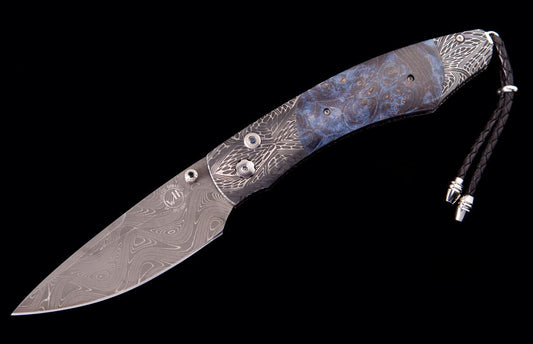 William Henry KNIVES B12 Blue Burl