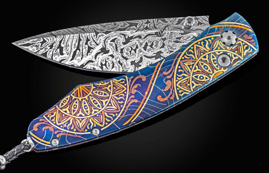 William Henry KNIVES B12 Blue Mandala