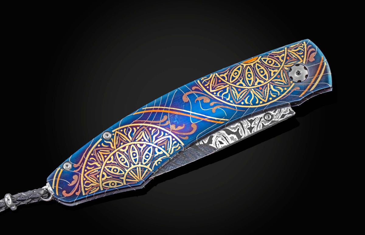 William Henry KNIVES B12 Blue Mandala