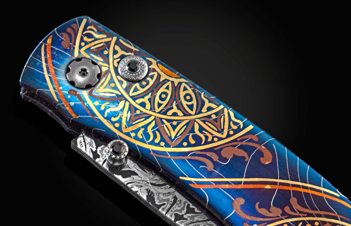 William Henry KNIVES B12 Blue Mandala