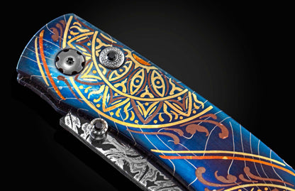 William Henry KNIVES B12 Blue Mandala