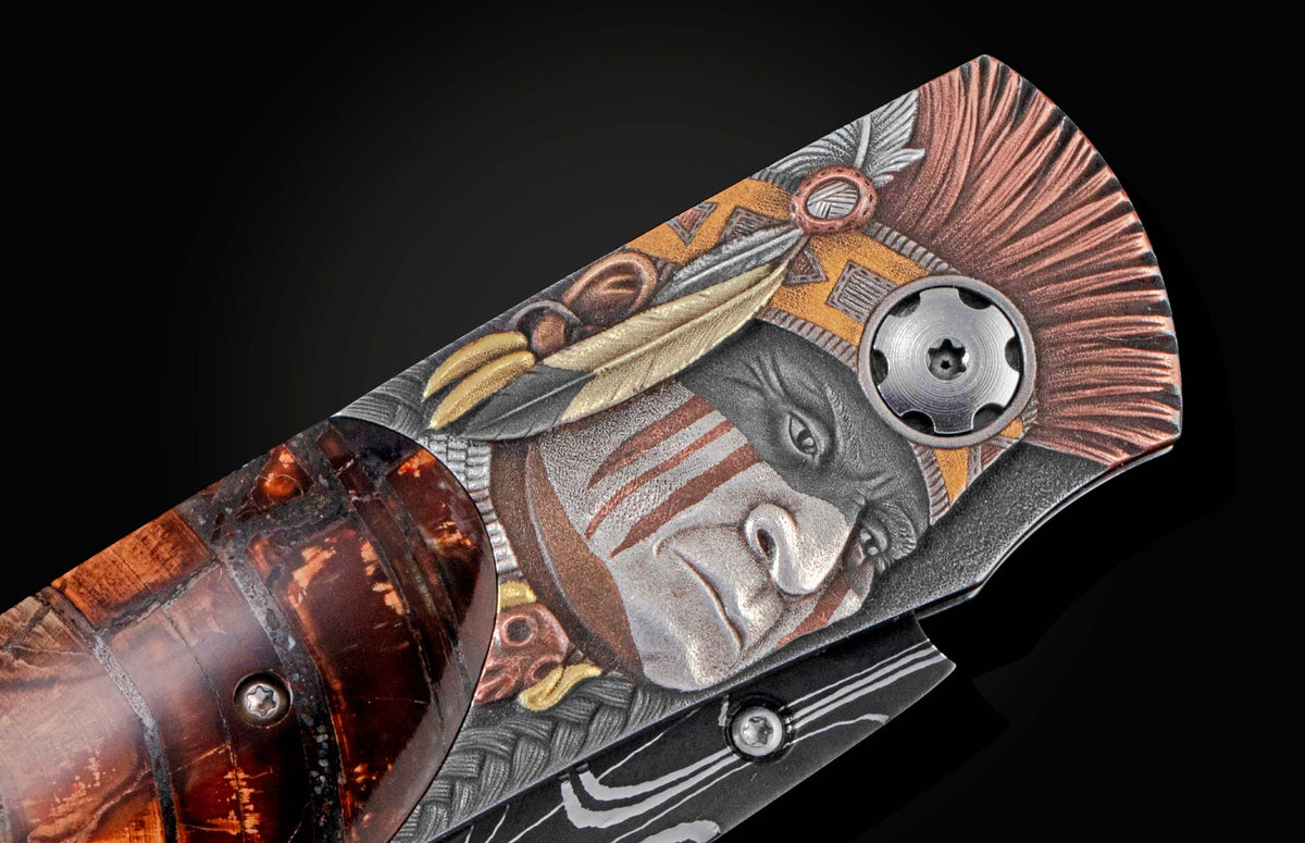William Henry KNIVES B12 Cowboy & Indian