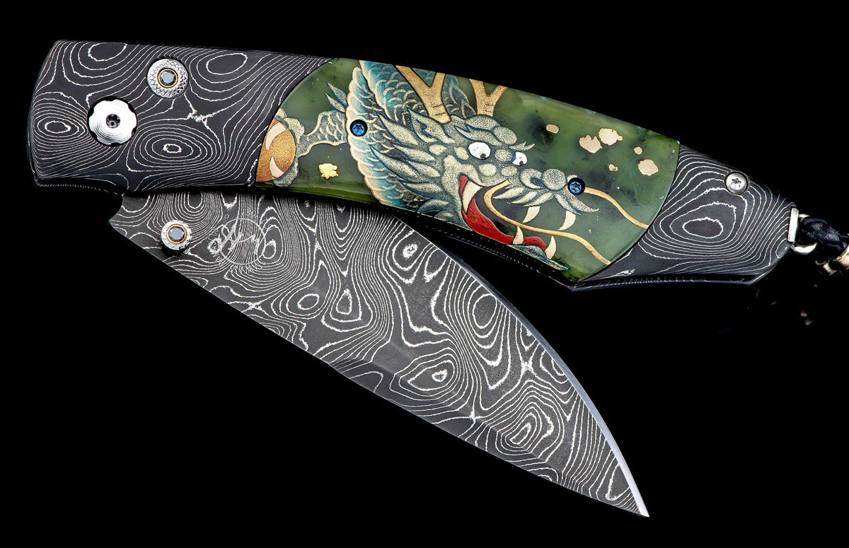William Henry KNIVES B12 Red & Blue Dragons