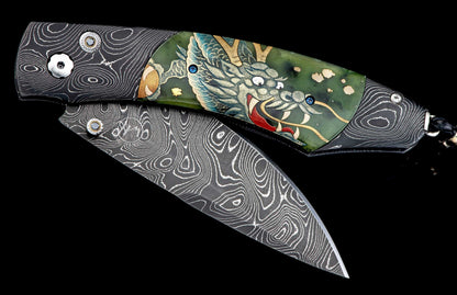 William Henry KNIVES B12 Red & Blue Dragons